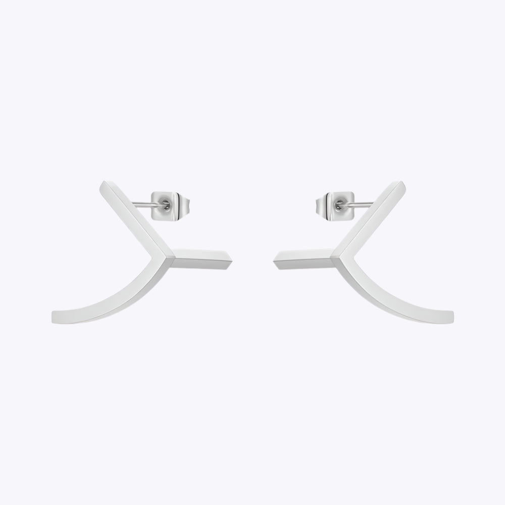 Cut Arc Geometric Earrings