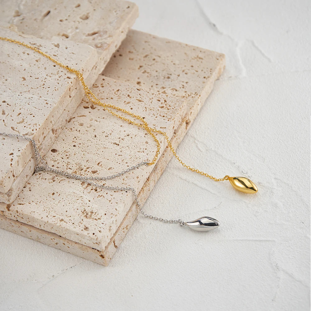 Split Punk Rain Drop Necklace