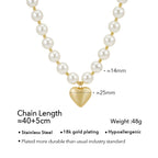Heart Pearl Necklace