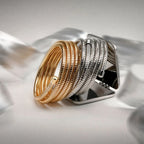 Circular Steel Wire Bangle Bracelet