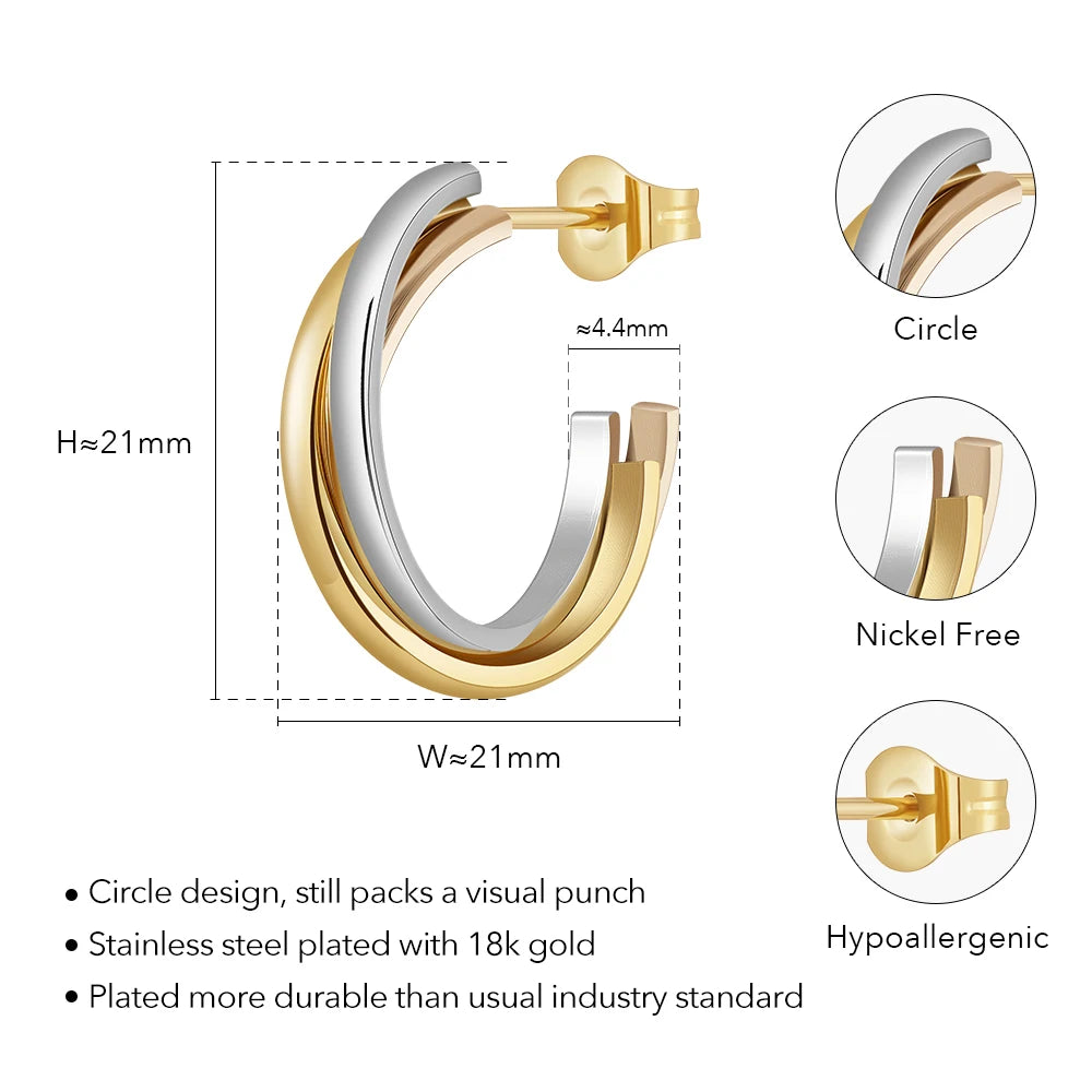 Multi-Circle Hoop Earrings