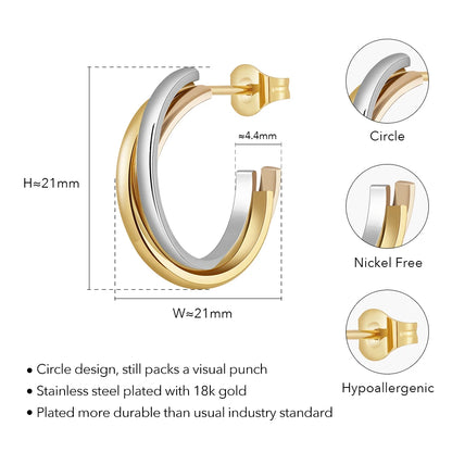 Multi-Circle Hoop Earrings