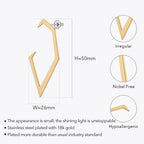 Lace Hook Geometric Earrings