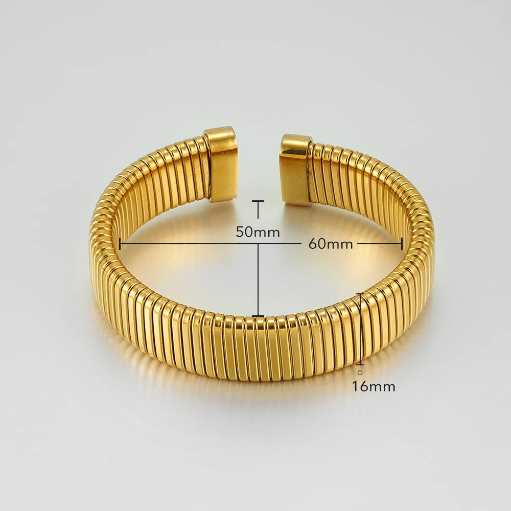 Textured Elastic Cuff Bracelet