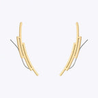 Exo-Wire Geometric Cuff Earrings