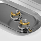 C Shape Stud Earrings