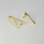 Hollow Triangle Geometric Earrings