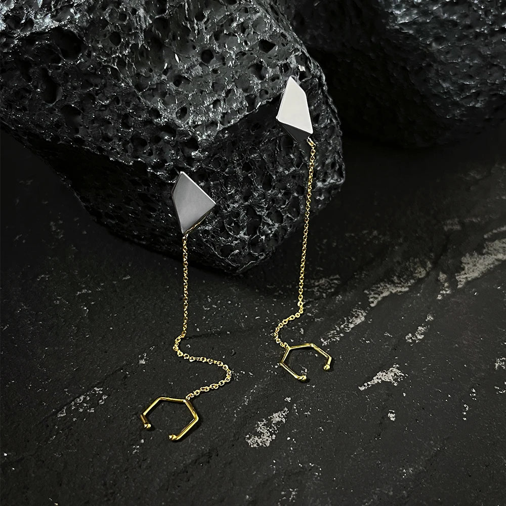 Clip Drop Geometric Earrings
