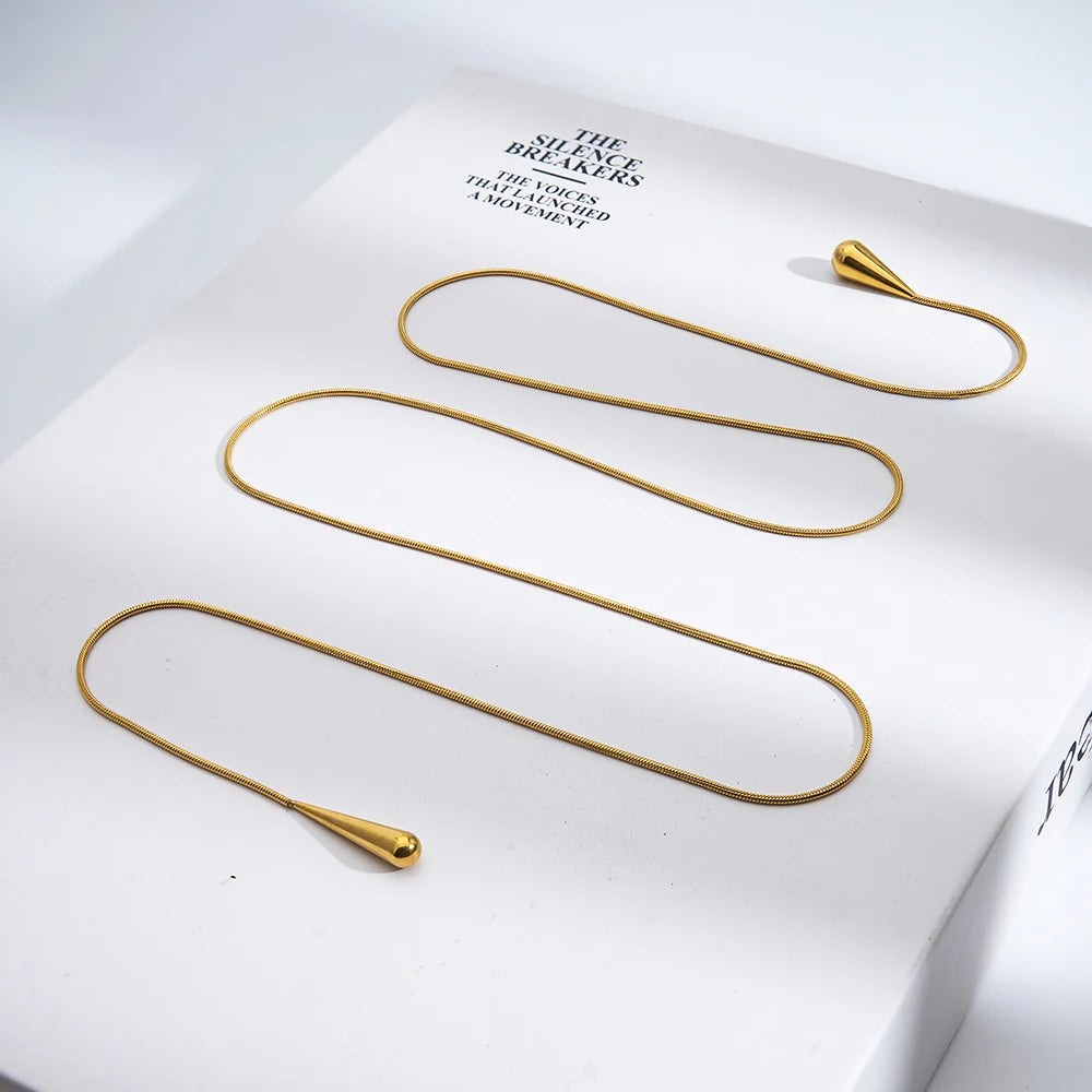 Double Water Drop Punk Necklace