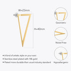 Hollow Triangle Geometric Earrings