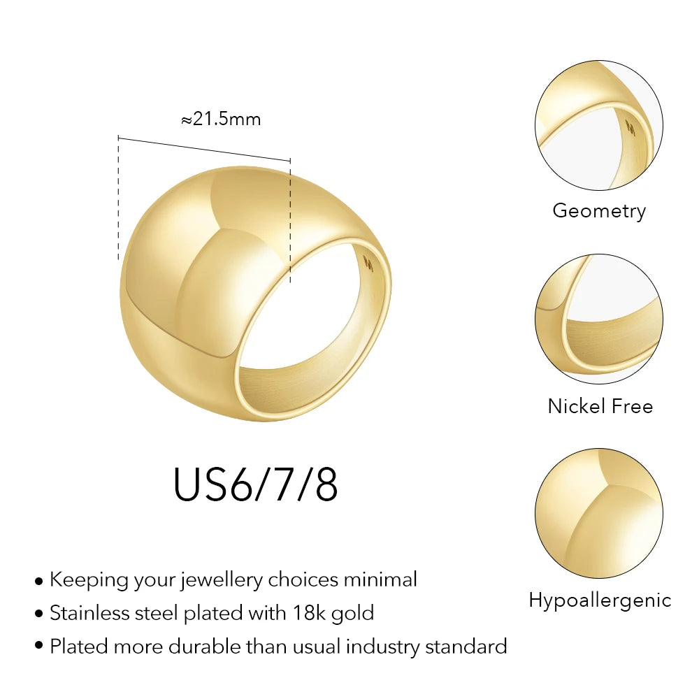 Jumbo Round Geometric Ring