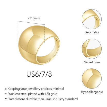 Jumbo Round Geometric Ring