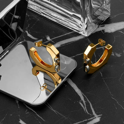 Polygonal Stud Earrings