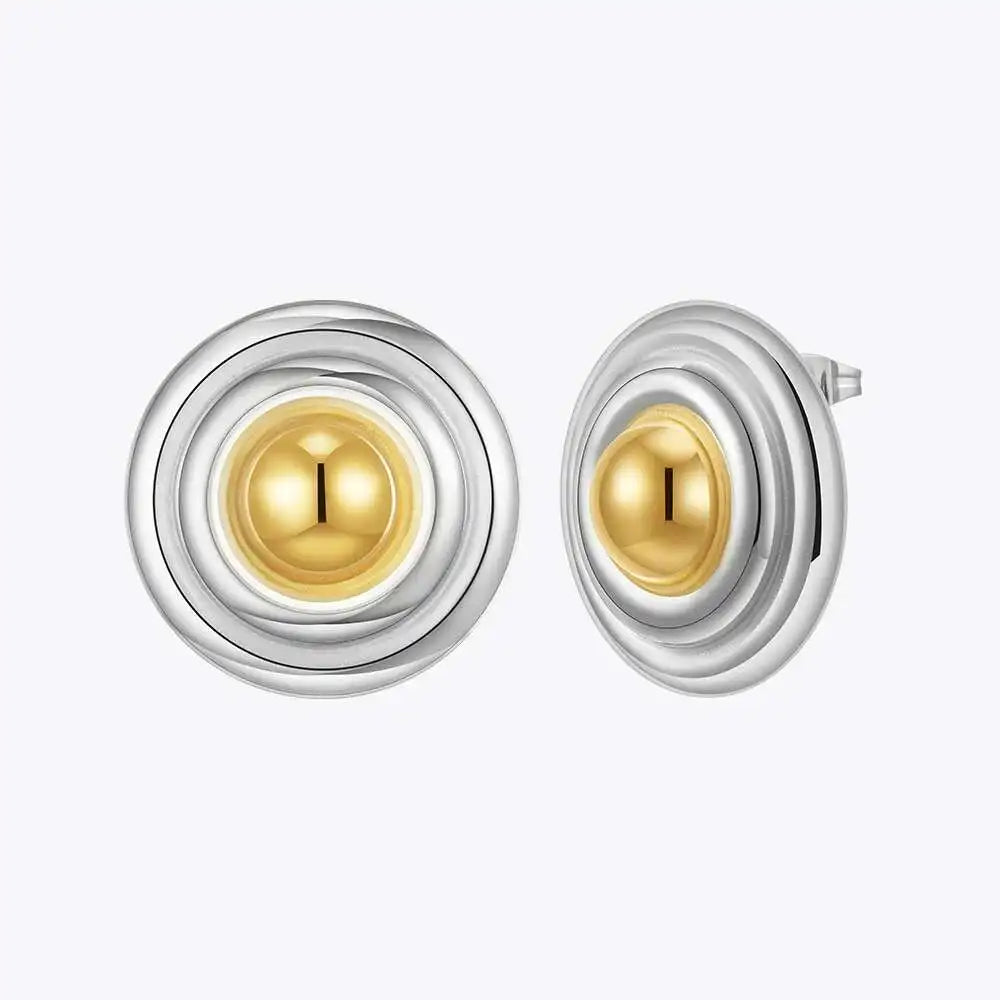 Wrapped Circle Stud