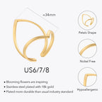 Double Sided Lotus Geometric Ring