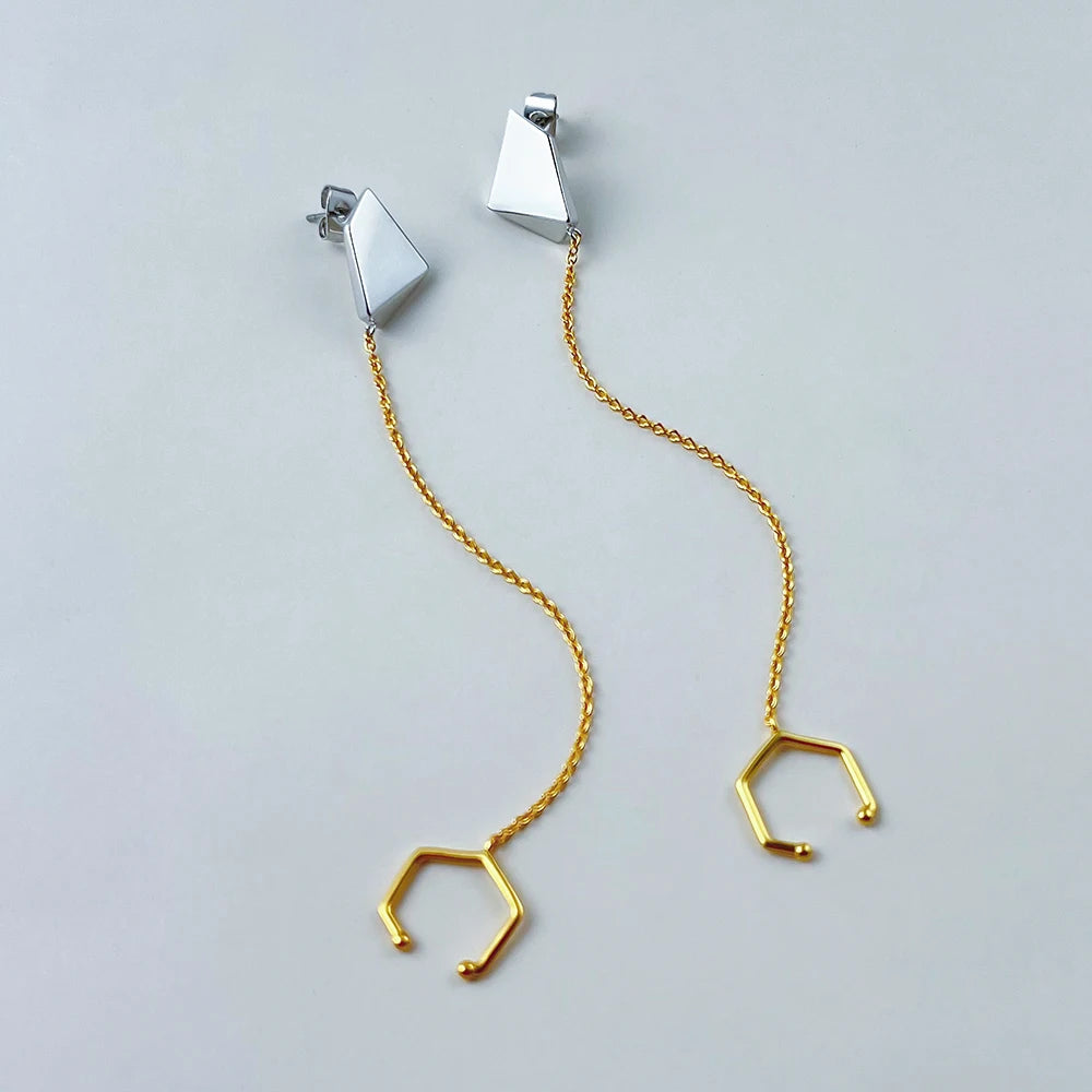 Clip Drop Geometric Earrings