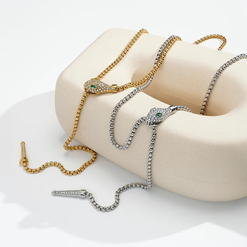 Snake Head Chain Necklace
