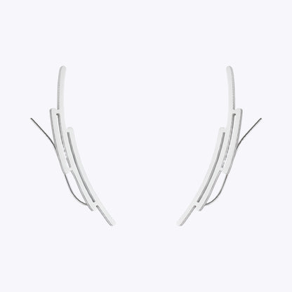 Exo-Wire Geometric Cuff Earrings
