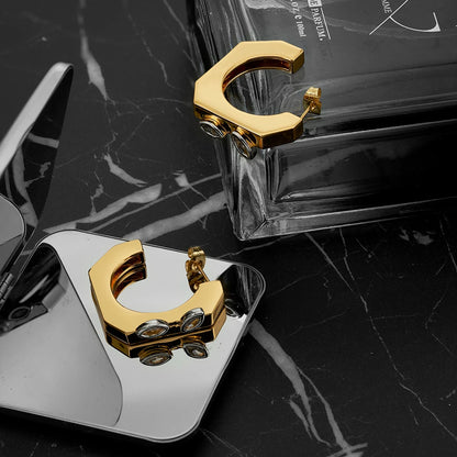 Polygonal Stud Earrings