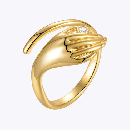 Human Hand Wrap Ring