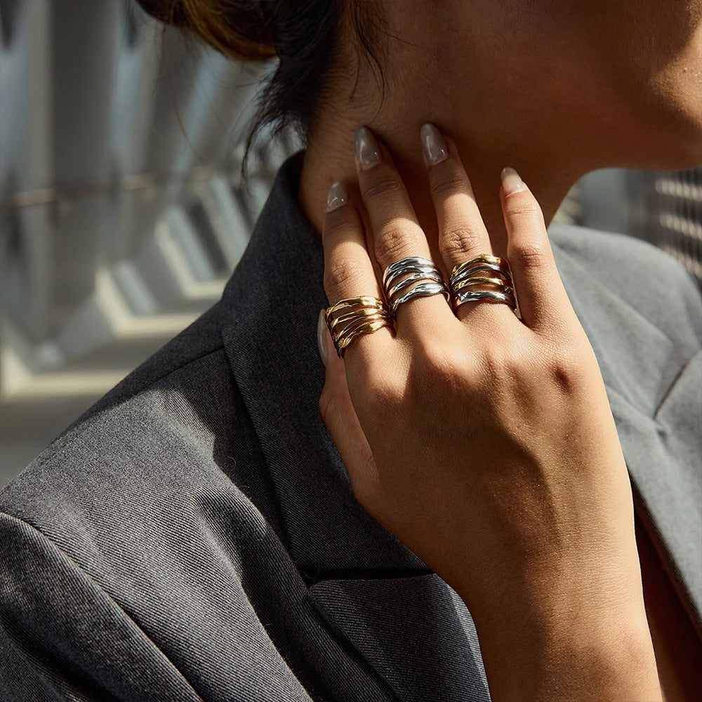Wave Stack Ring