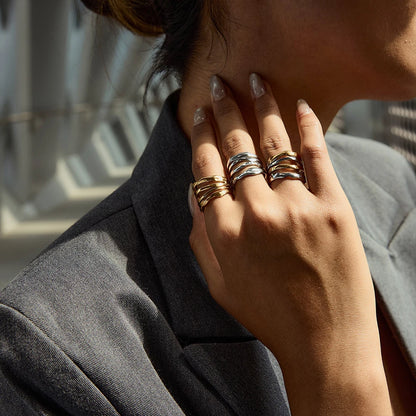 Wave Stack Ring