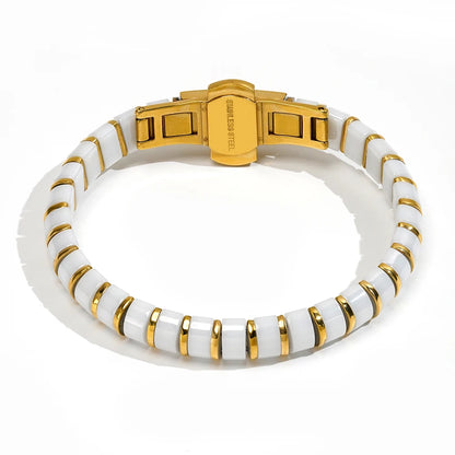 Ceramic Metal Spacer Bracelet & Ring