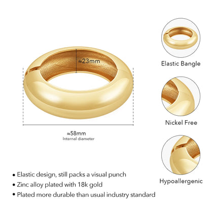 Hollow Curved Bangle Bracelet