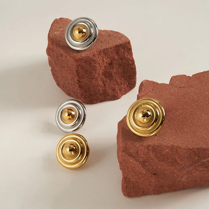 Wrapped Circle Stud