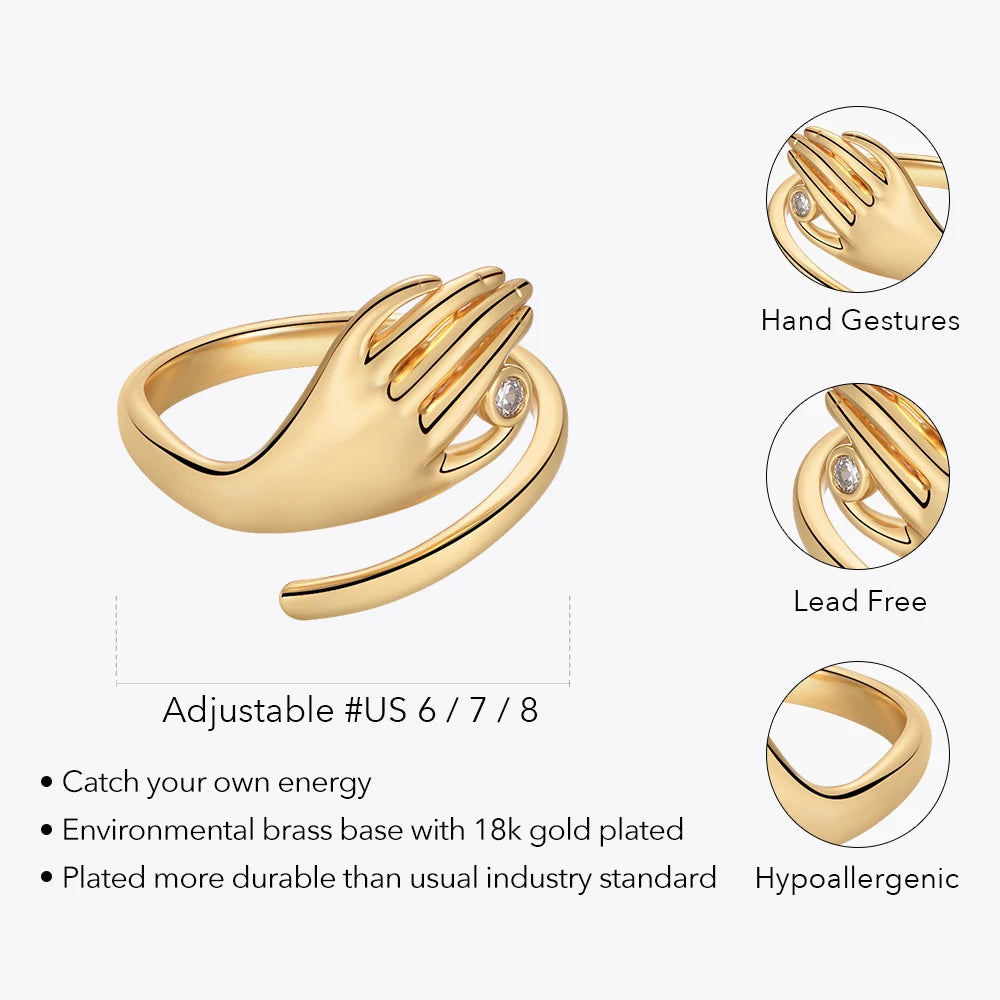 Human Hand Wrap Ring