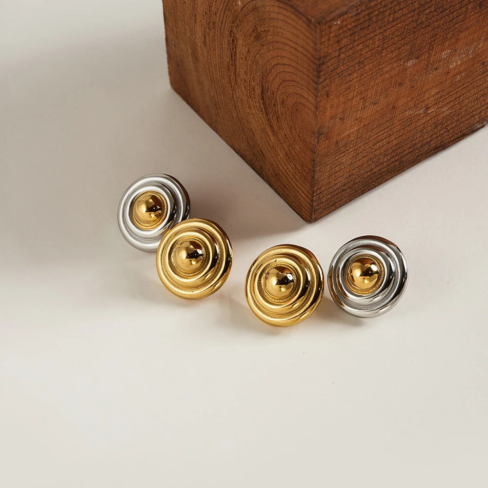 Wrapped Circle Stud