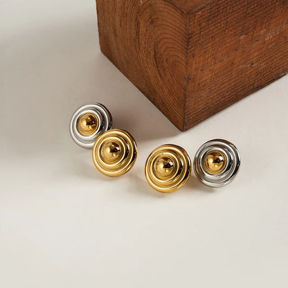Wrapped Circle Stud