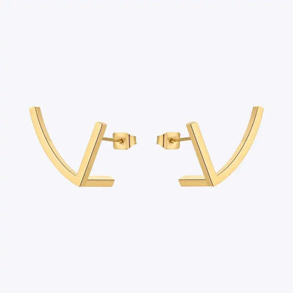 Cut Arc Geometric Earrings