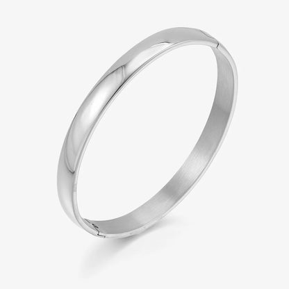 Curved Glossy Bangle Bracelet