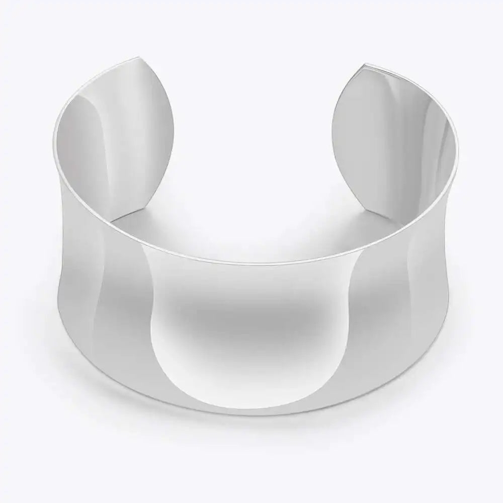 Wide Concave Cuff Bracelet