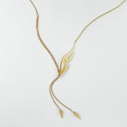 Fire Drop Punk Necklace