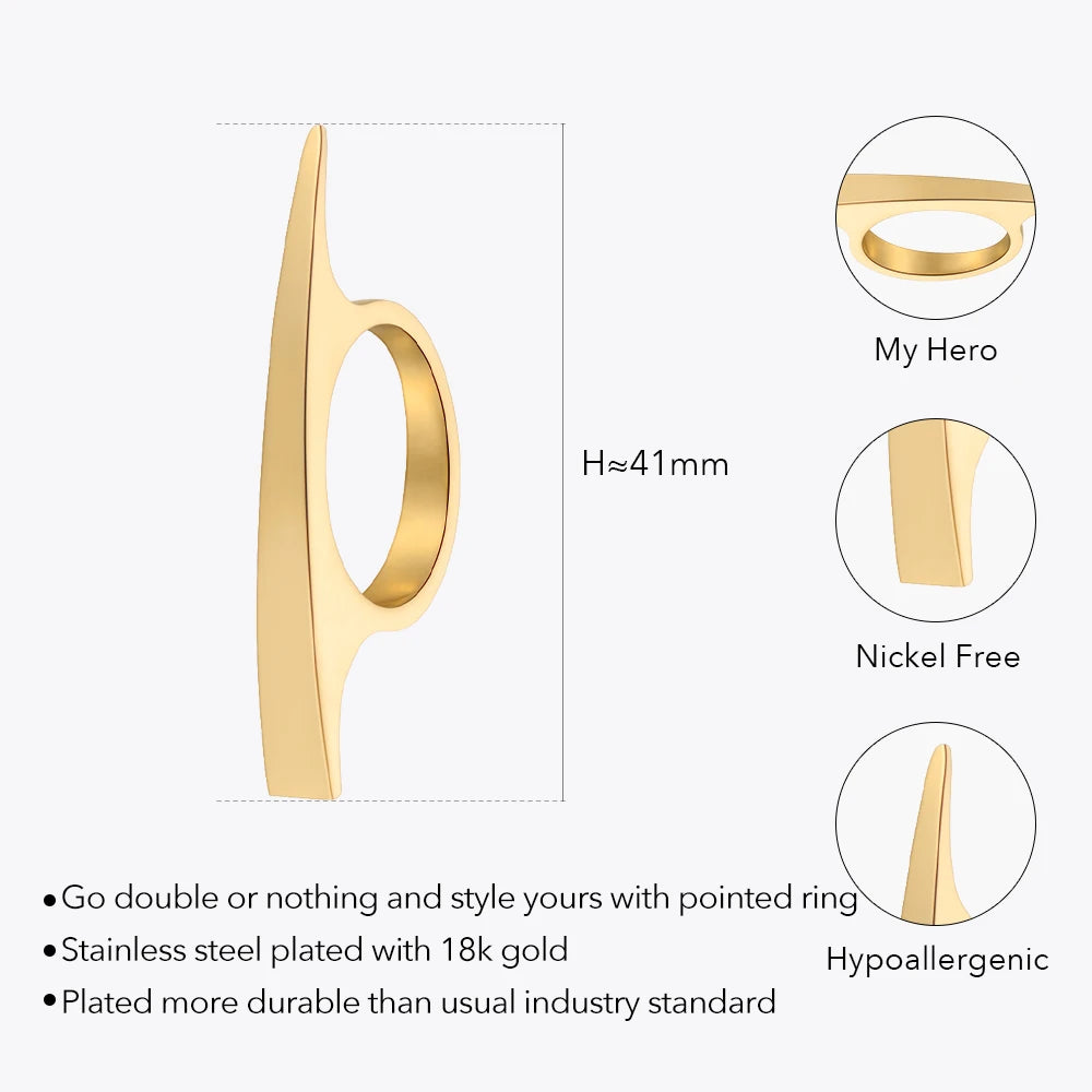 Double Side Punk Blade Ring