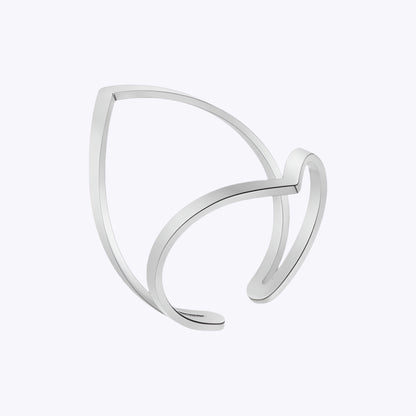 Double Sided Lotus Geometric Ring