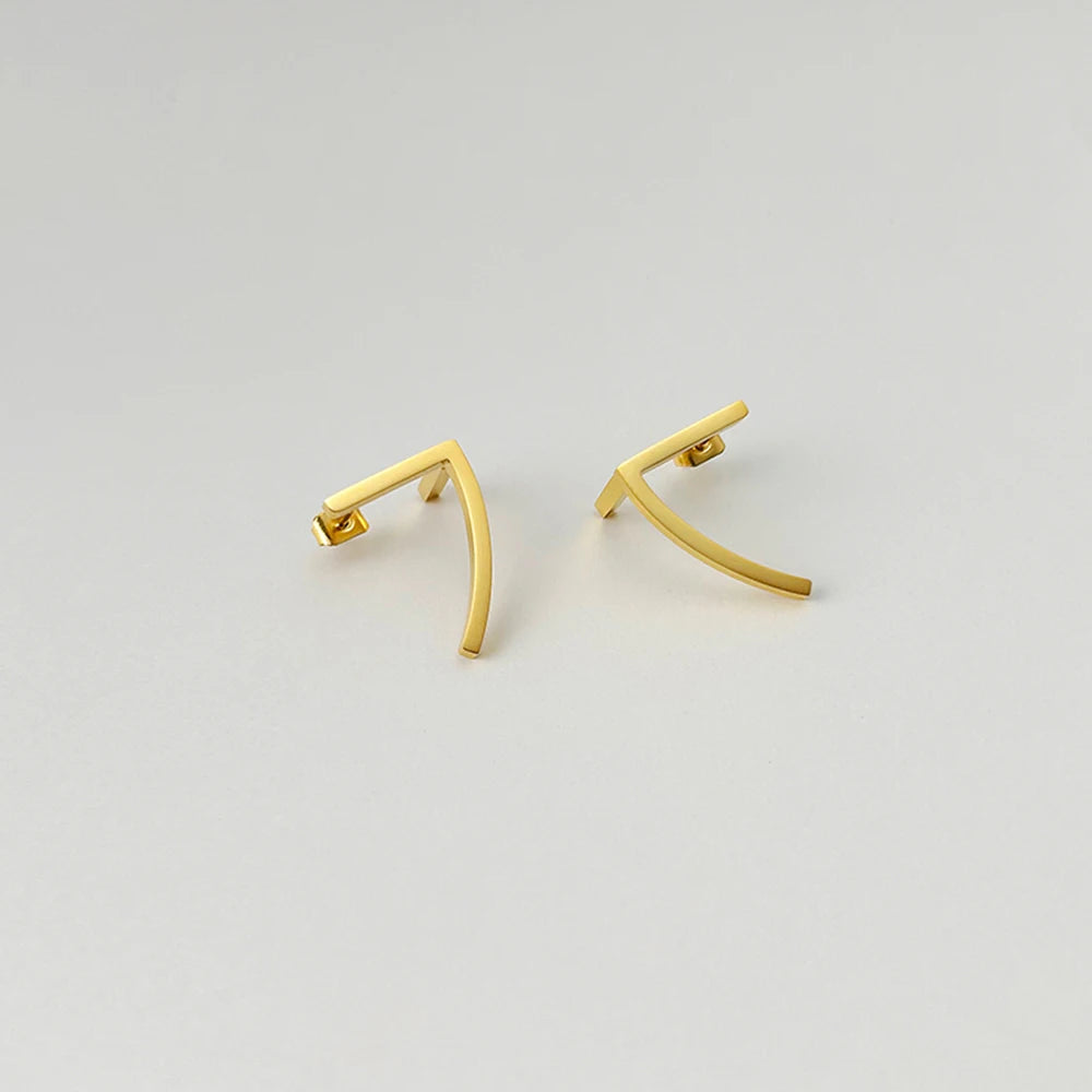 Cut Arc Geometric Earrings
