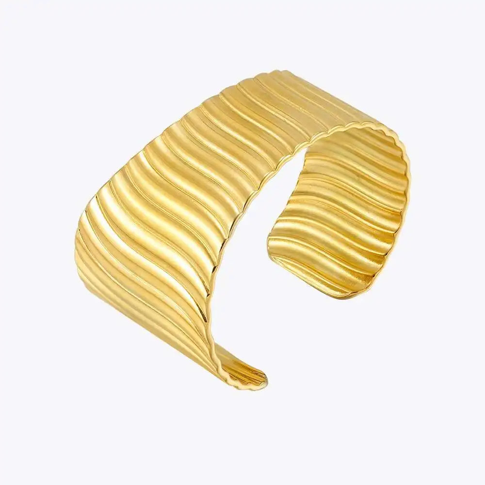 Wavy Stripe Cuff Bracelet