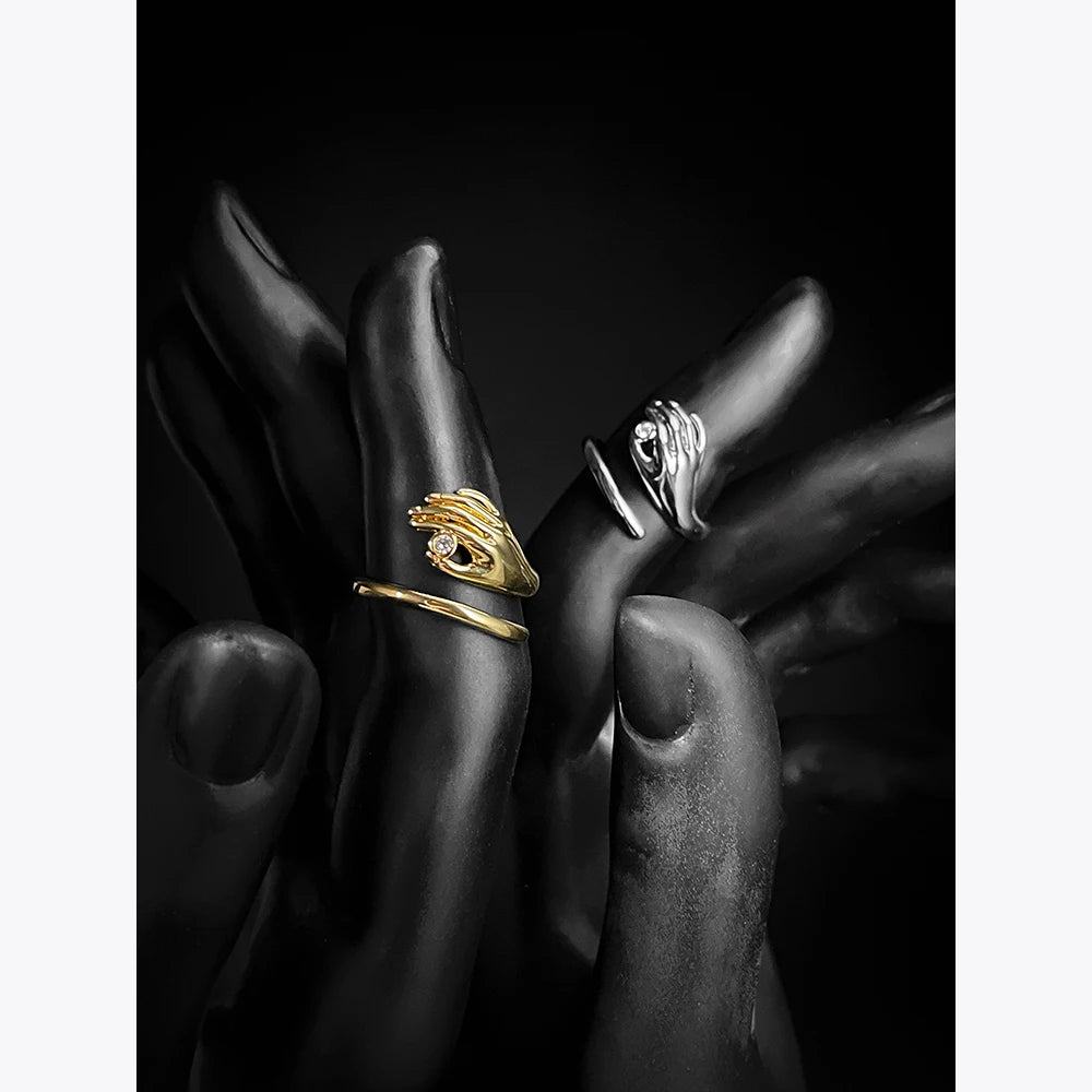 Human Hand Wrap Ring