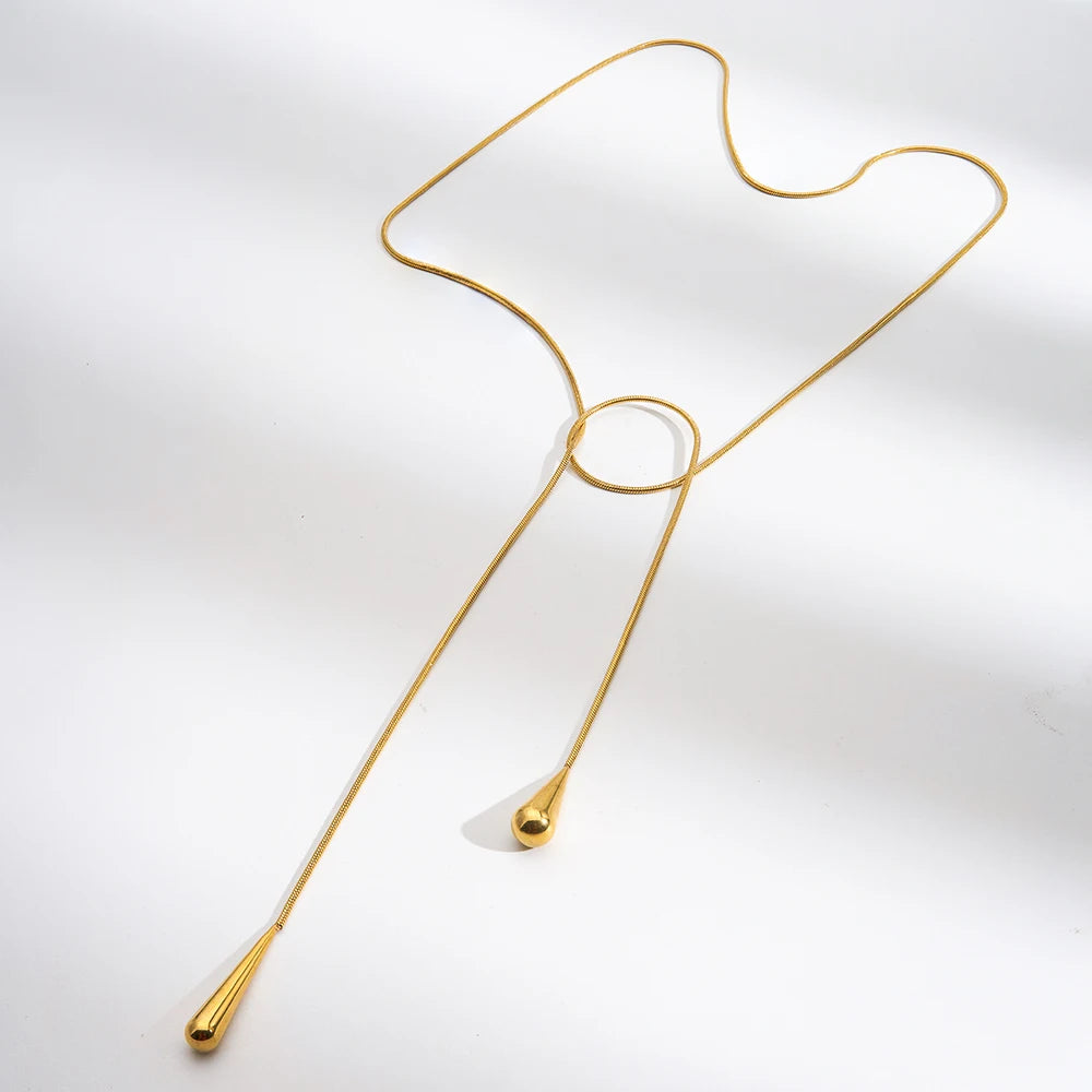 Double Water Drop Punk Necklace