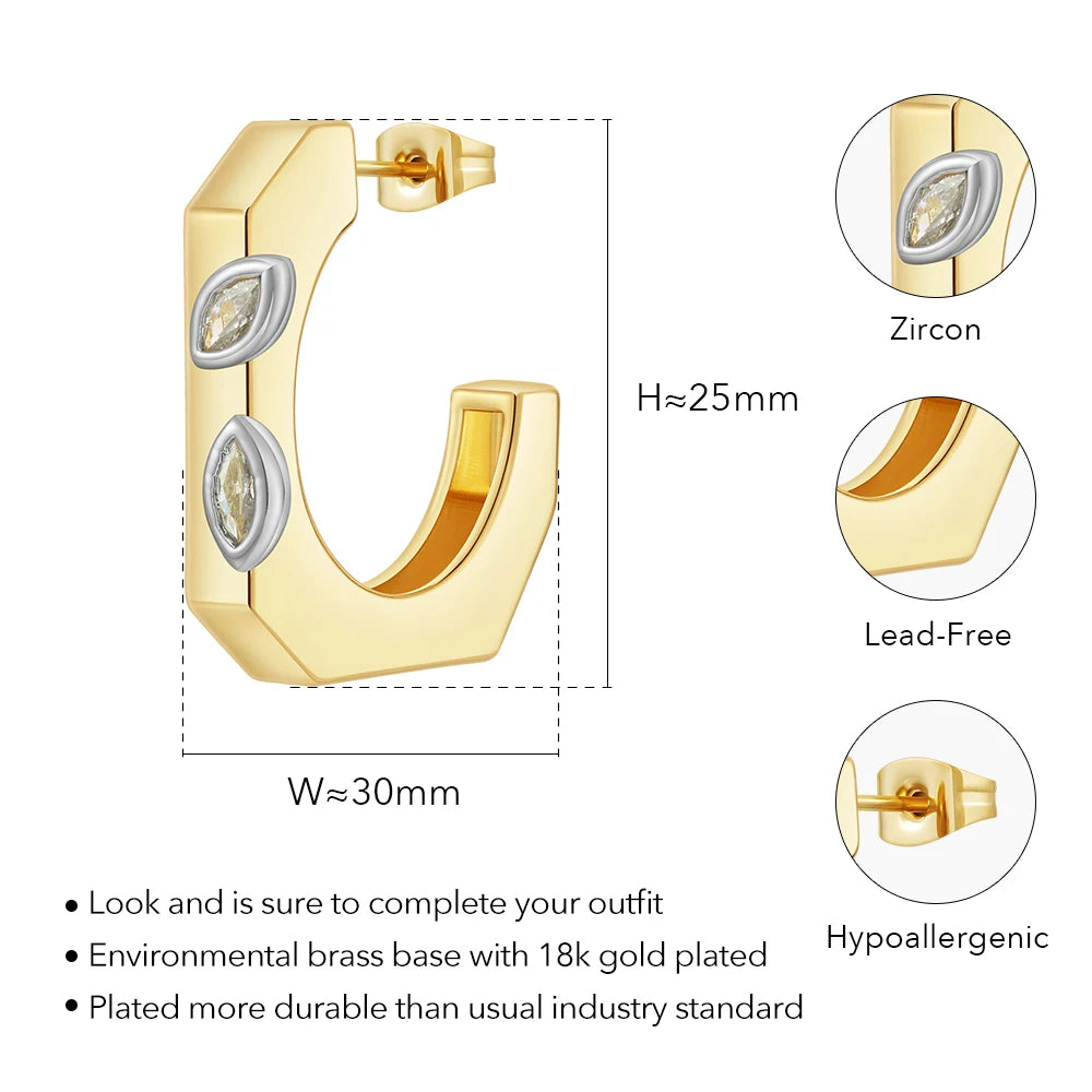 Polygonal Stud Earrings