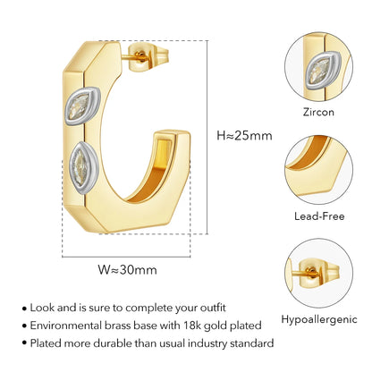 Polygonal Stud Earrings