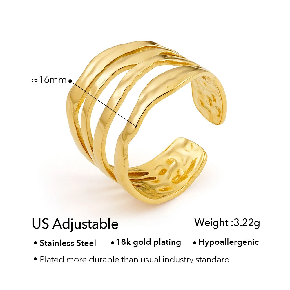 Wave Stack Ring