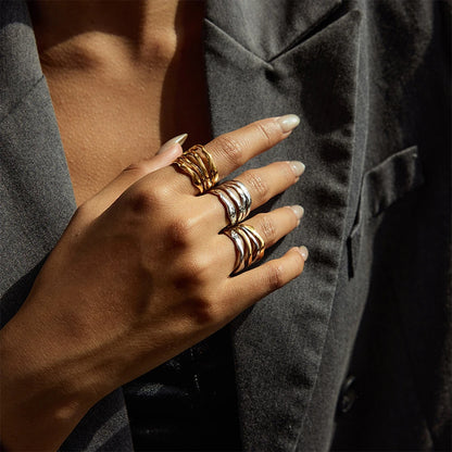 Wave Stack Ring