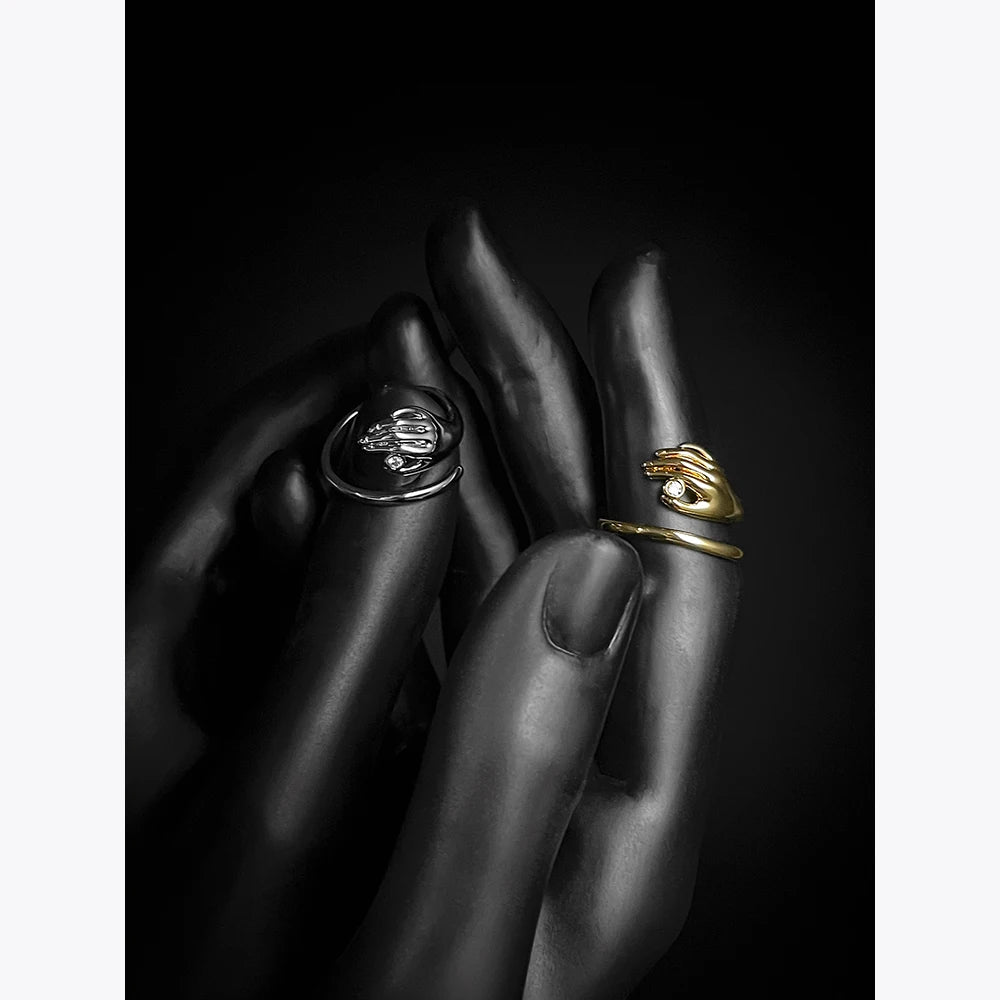 Human Hand Wrap Ring