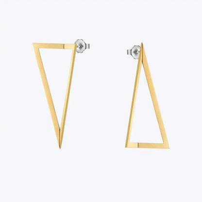 Hollow Triangle Geometric Earrings