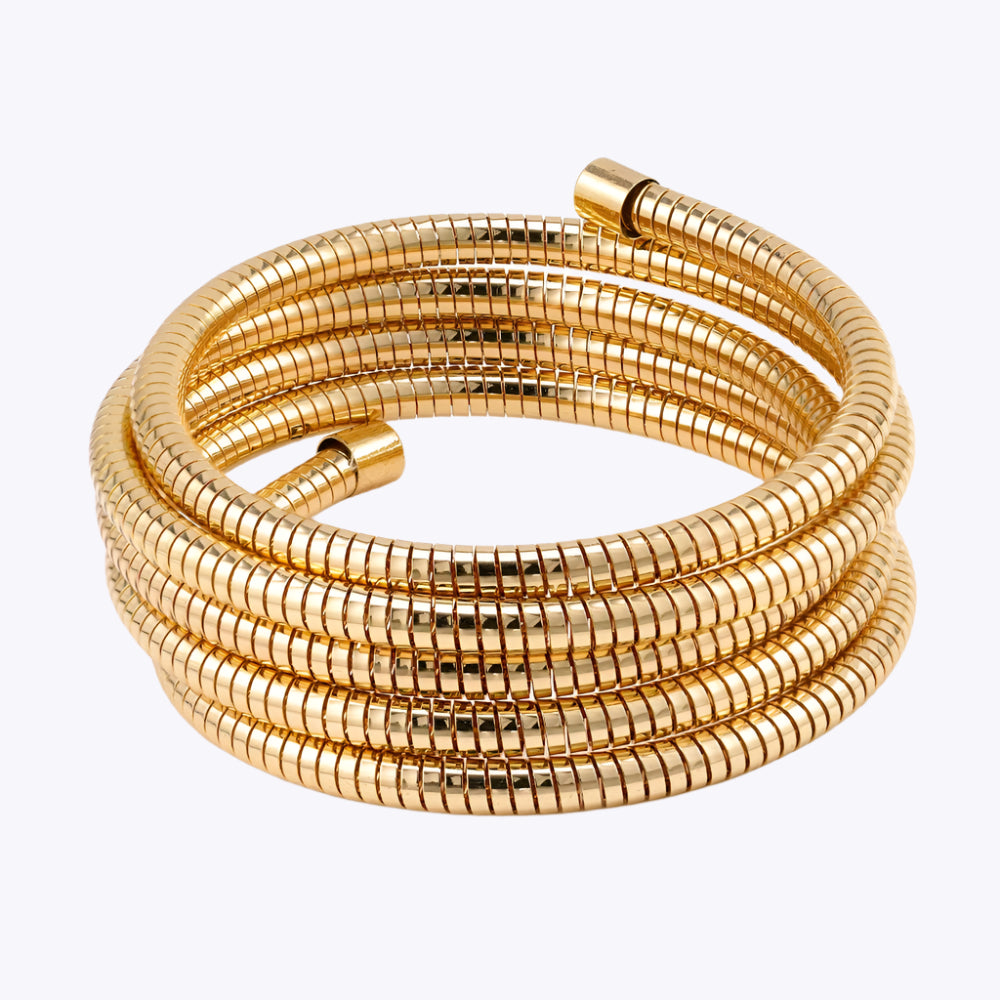 Circular Steel Wire Bangle Bracelet