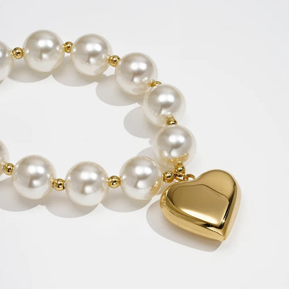 Heart Pearl Necklace